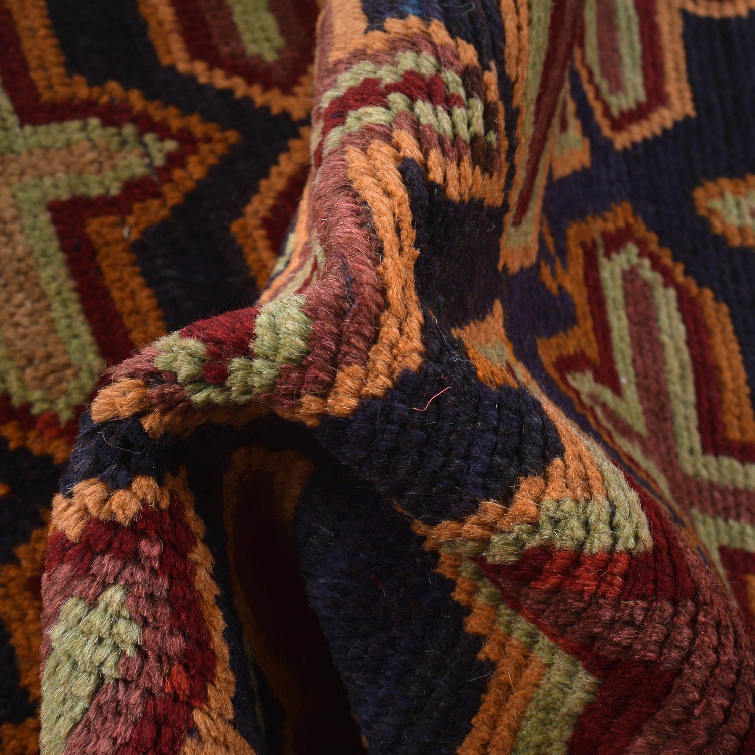 Baluchi Rug Handmade Multi Geometric 4x6 ft