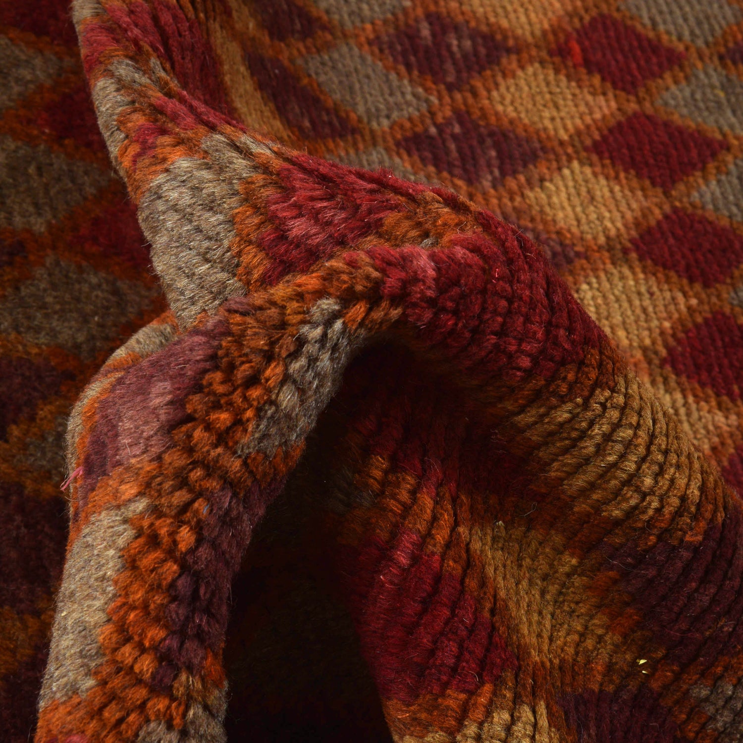 Baluchi Rug Handmade Orange Geometric 4x6 ft