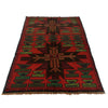 Baluchi Rug Handmade Red Floral 4x6 ft