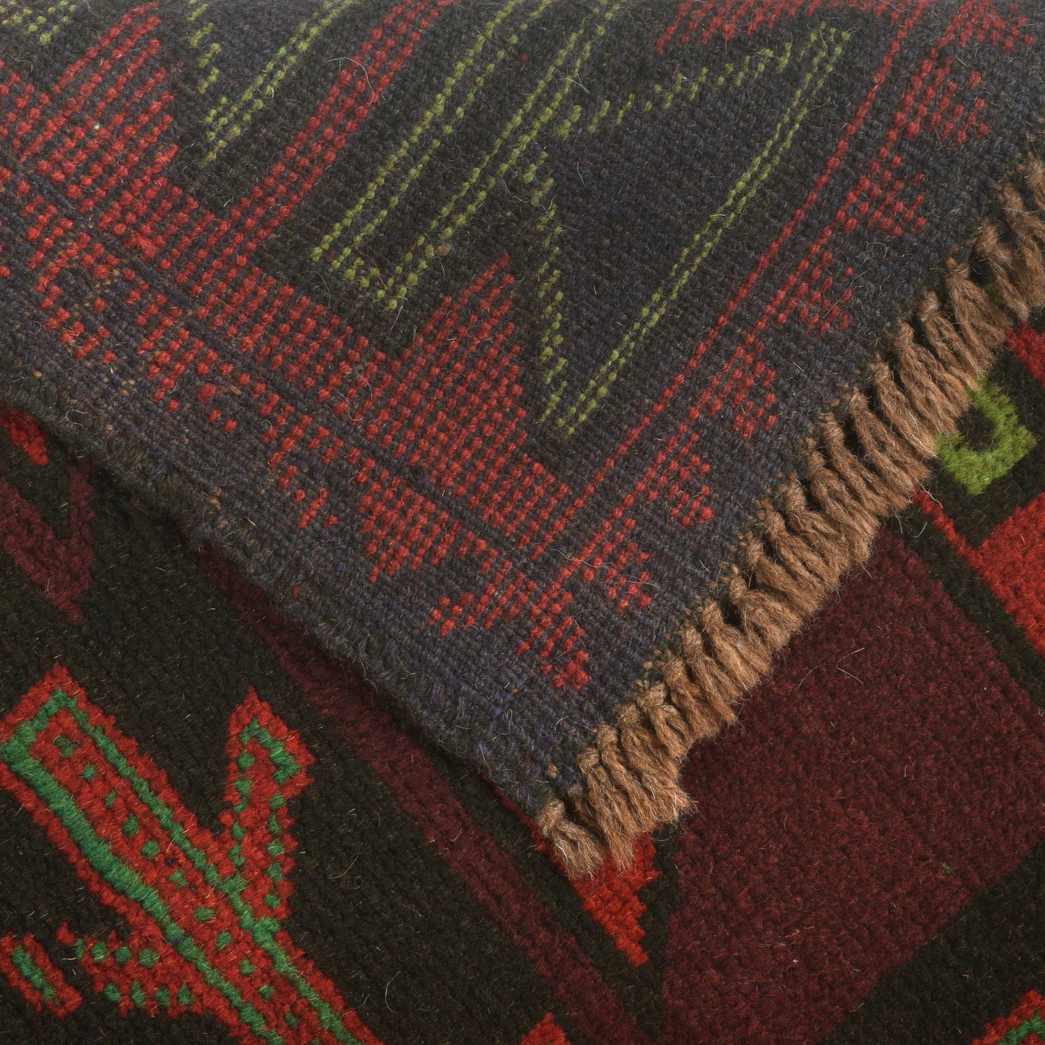 Baluchi Rug Handmade Red Floral 4x6 ft