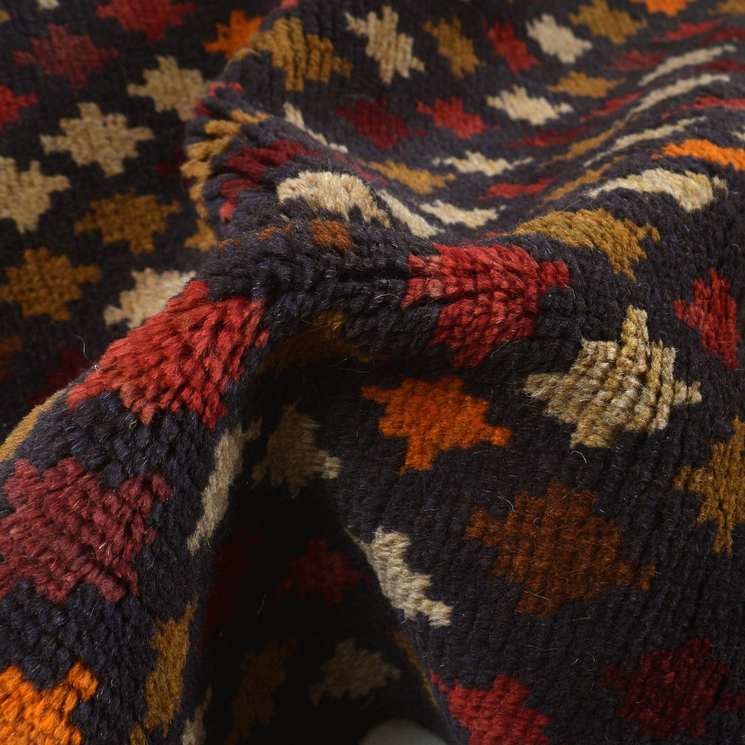 Baluchi Rug Handmade Multi Geometric 4x6 ft