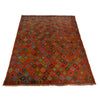 Baluchi Rug Handmade Brown Geometric 4x6 ft