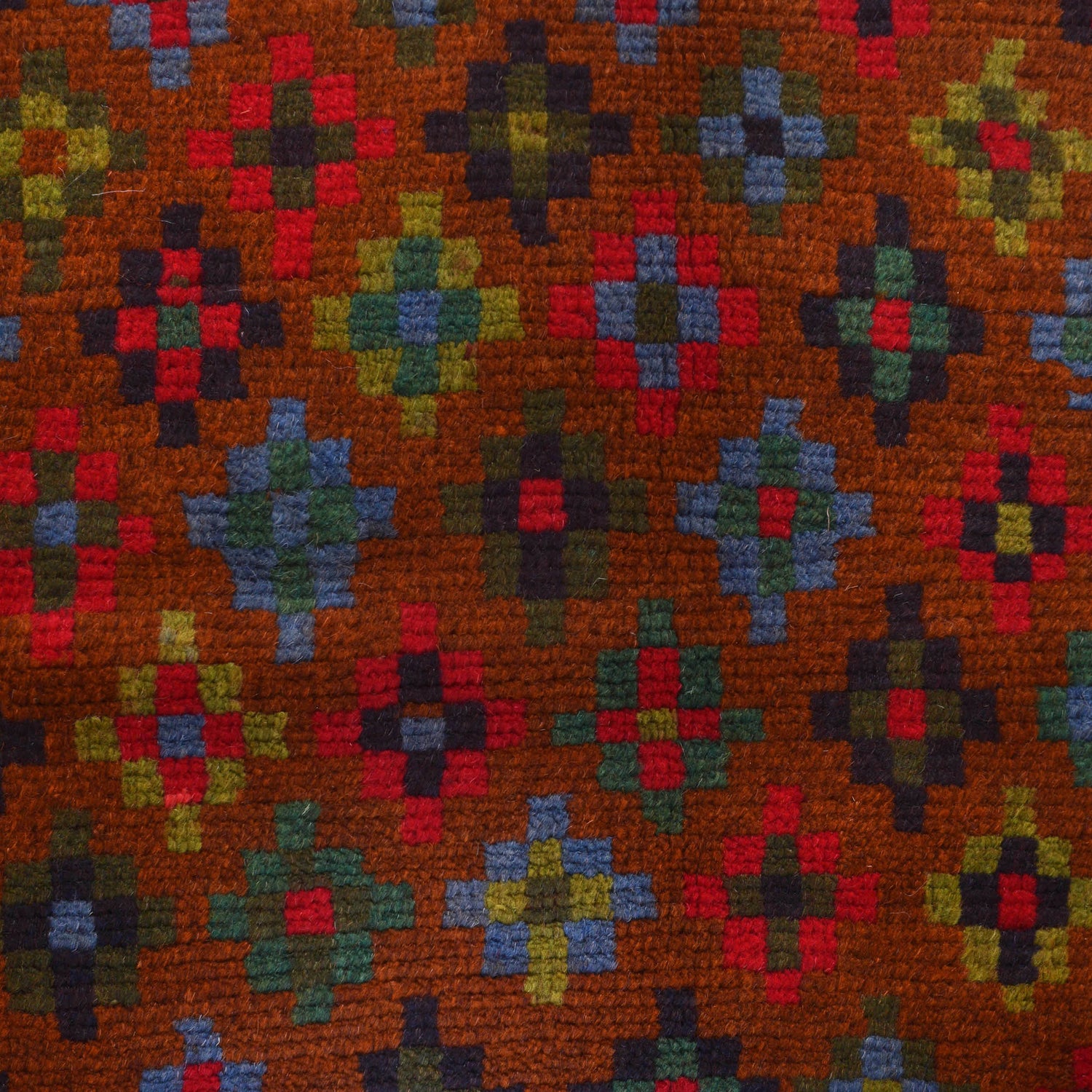 Baluchi Rug Handmade Brown Geometric 4x6 ft