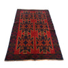 Baluchi Rug Handmade Red Floral 4x6 ft