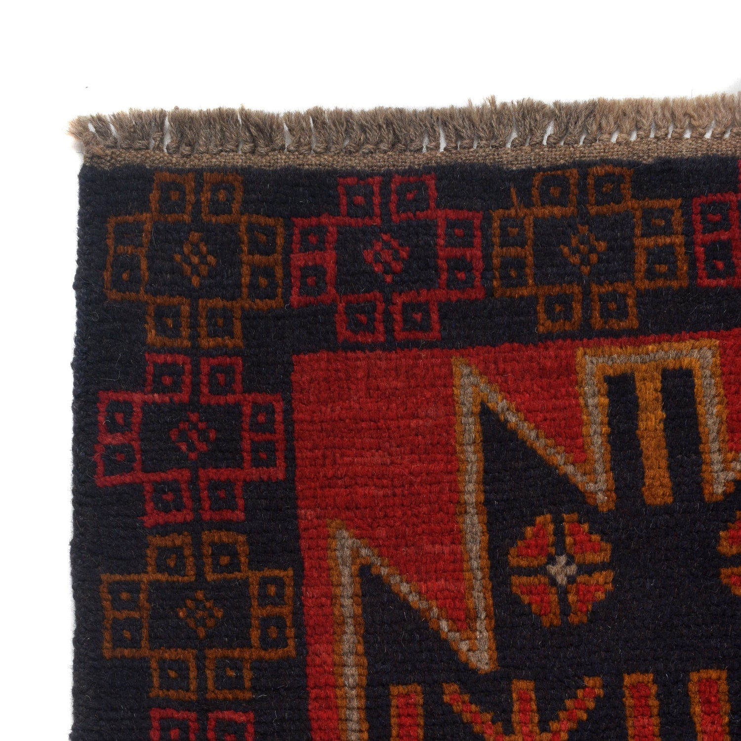 Baluchi Rug Handmade Red Floral 4x6 ft
