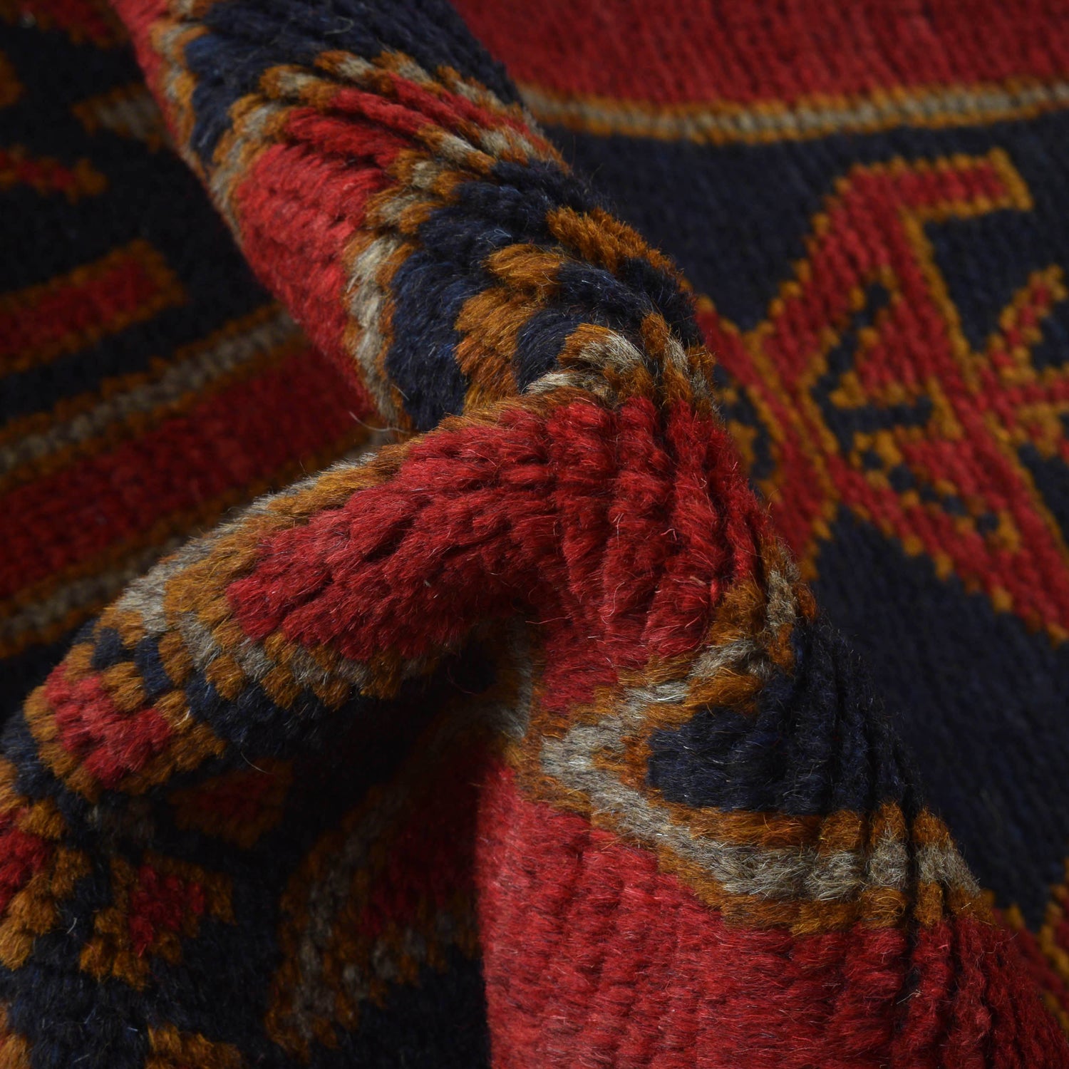 Baluchi Rug Handmade Red Floral 4x6 ft