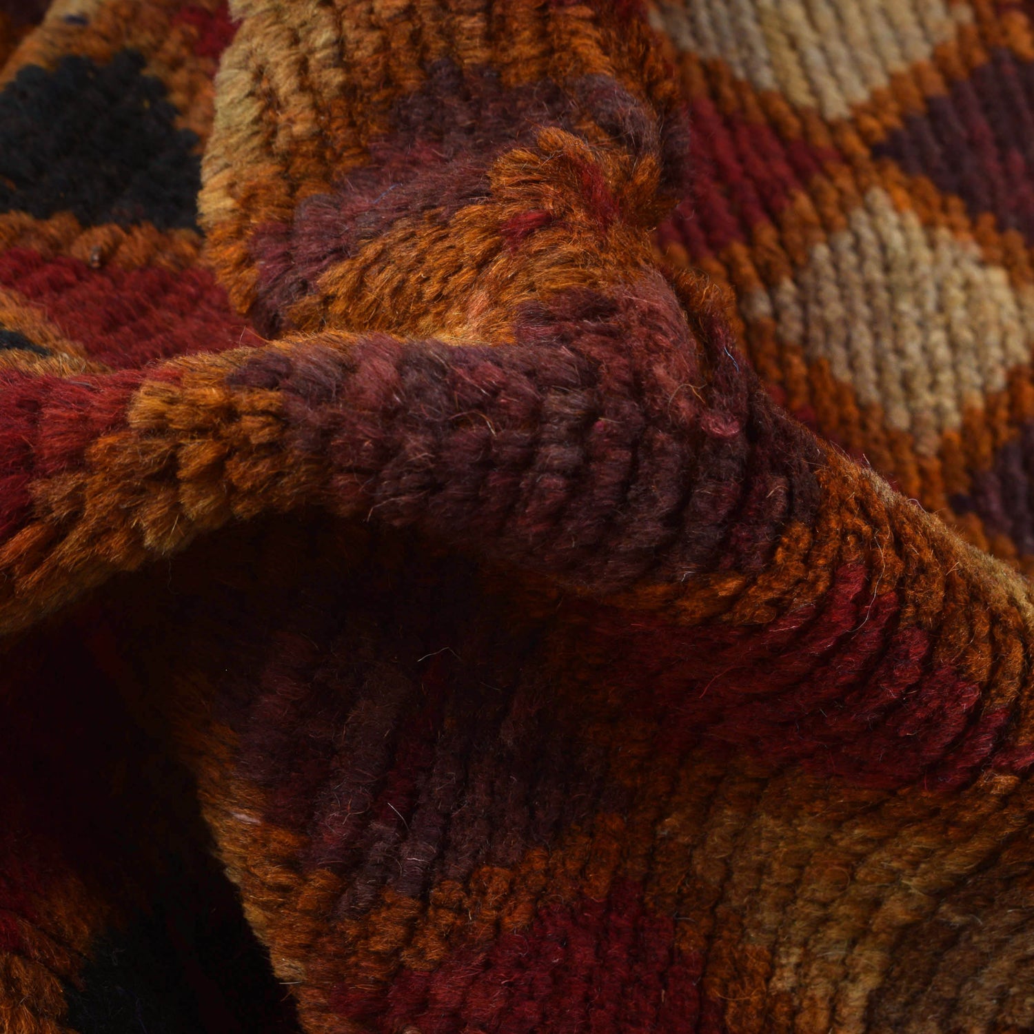 Baluchi Rug Handmade Orange Geometric 4x6 ft