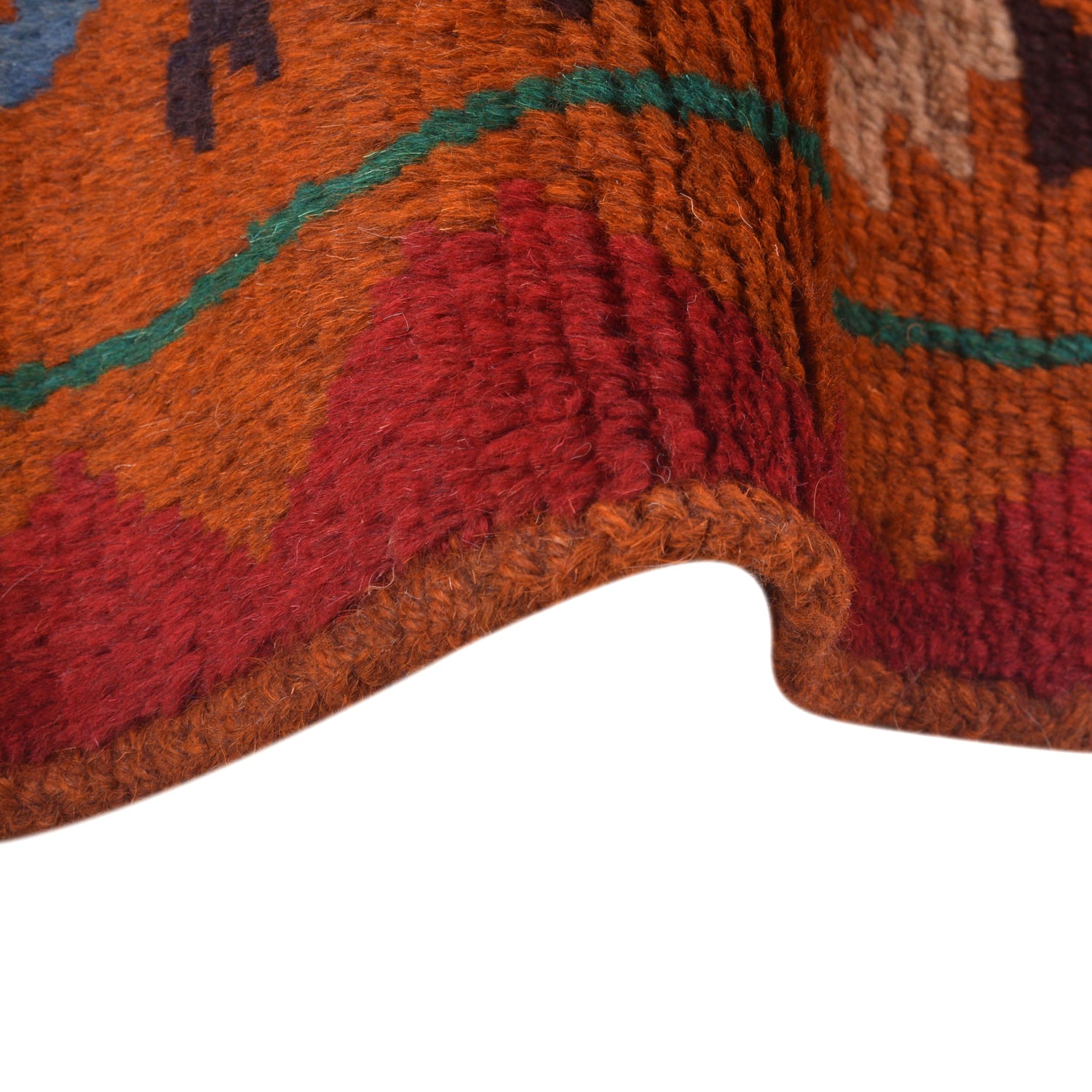 Baluchi Rug Handmade Orange Geometric 4x6 ft
