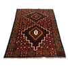 Baluchi Rug Handmade Deep Red Geometric 4x6 ft