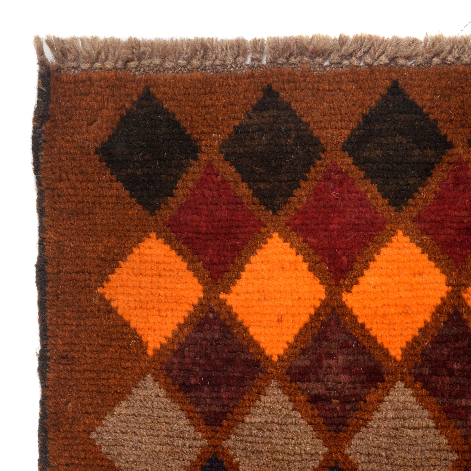 Baluchi Rug Handmade Light Brown Geometric 4x6 ft