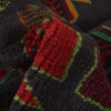 Baluchi Rug Handmade Black Geometric 4x6 ft