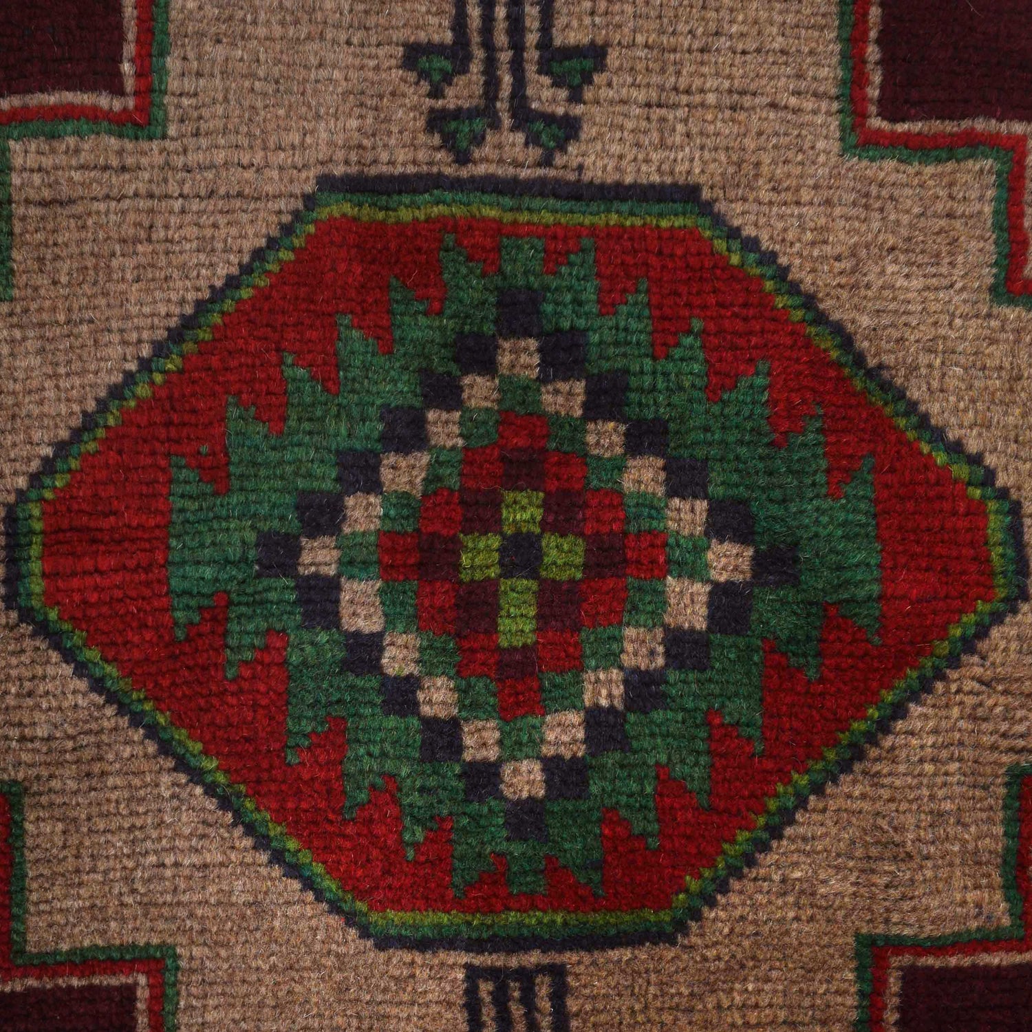 Baluchi Rug Handmade Deep Blue Geometric 4x6 ft