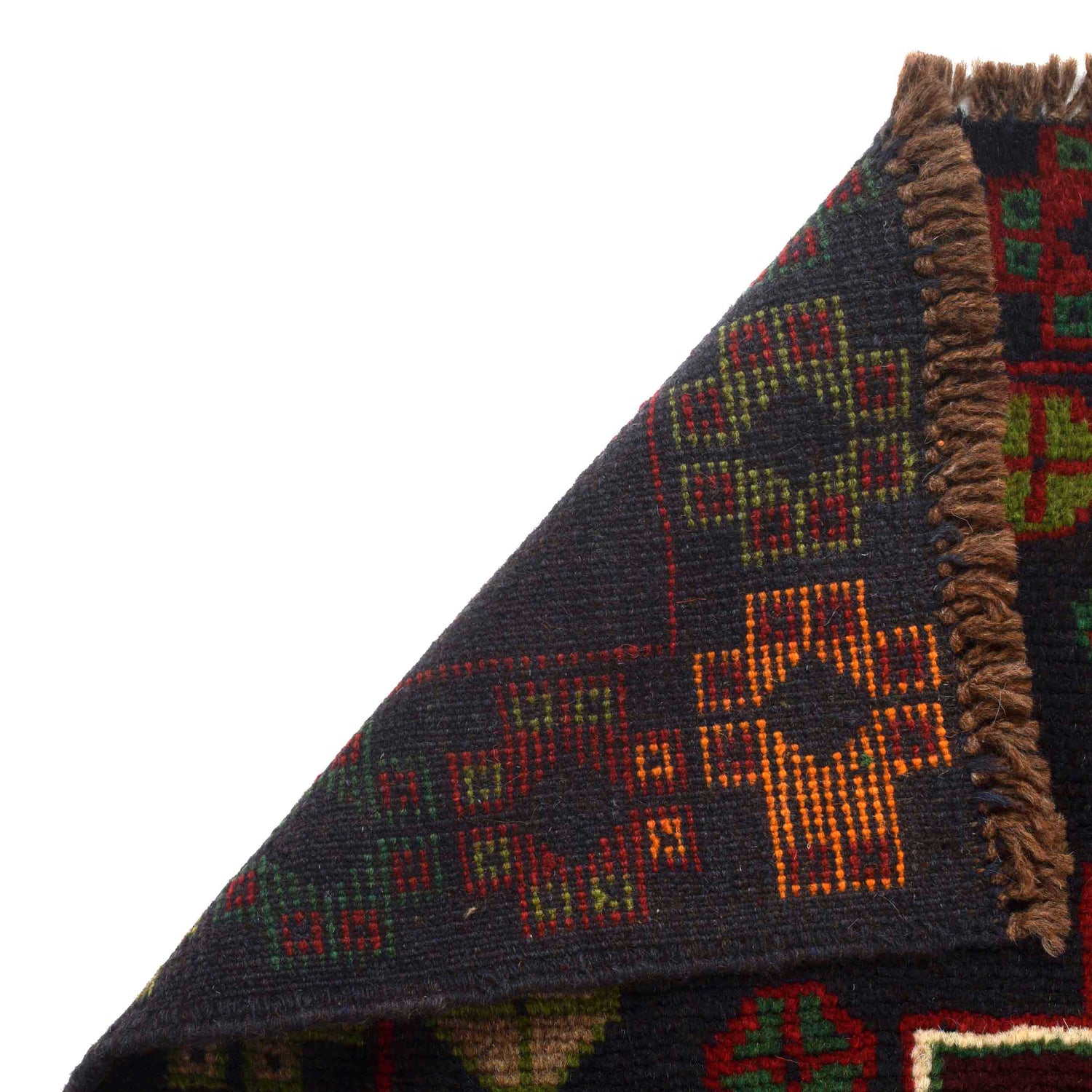 Baluchi Rug Handmade Deep Blue Geometric 4x6 ft