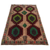 Baluchi Rug Handmade Tan Geometric 4x6 ft
