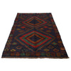 Baluchi Rug Handmade Dark Blue Geometric 4x6 ft