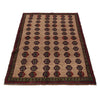Baluchi Rug Handmade Tan Geometric 4x6 ft