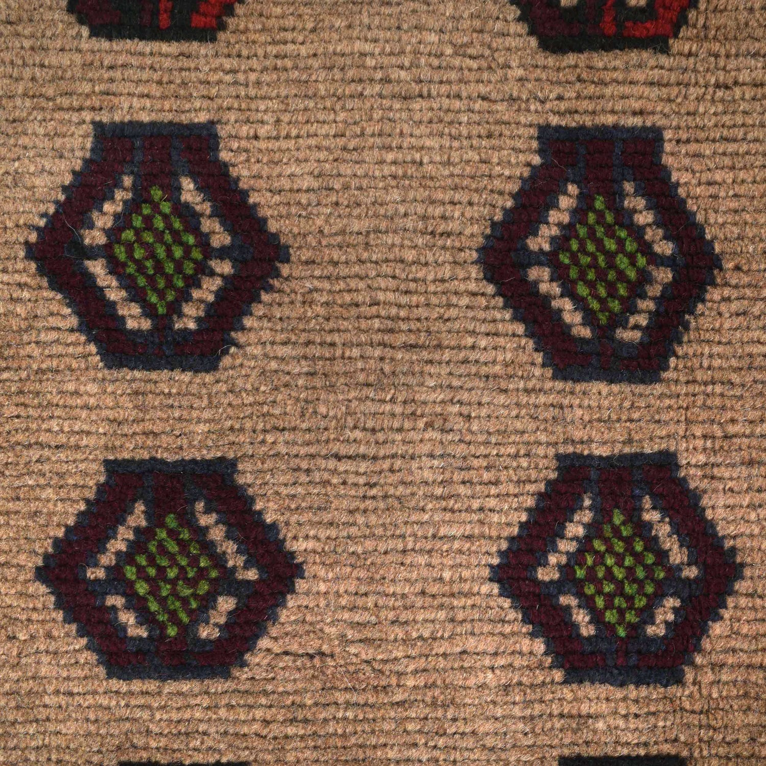 Baluchi Rug Handmade Tan Geometric 4x6 ft