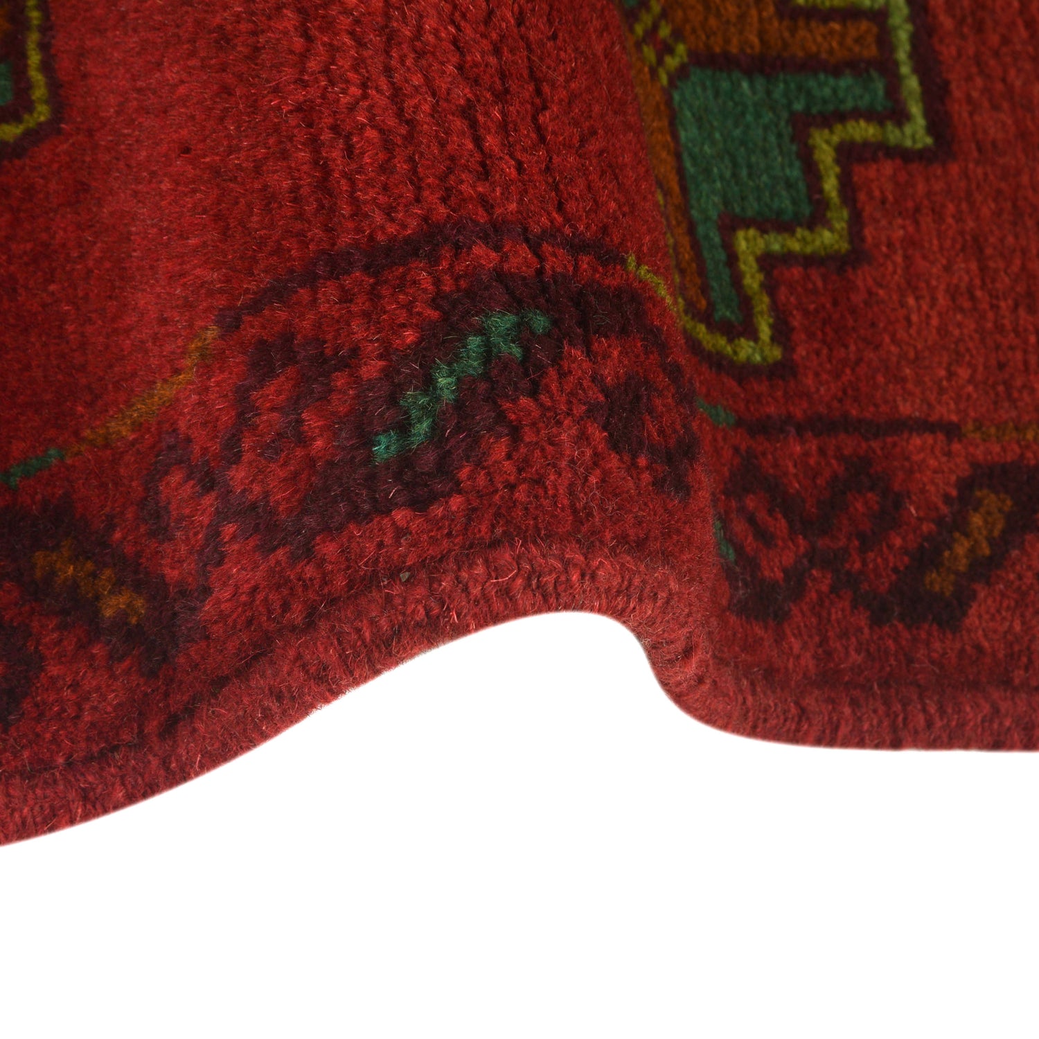 Baluchi Rug Handmade Red Geometric 4x6 ft