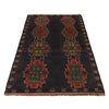 Baluchi Rug Handmade Dark Blue Geometric 4x6 ft