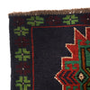 Baluchi Rug Handmade Dark Blue Geometric 4x6 ft