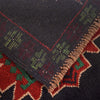 Baluchi Rug Handmade Dark Blue Geometric 4x6 ft
