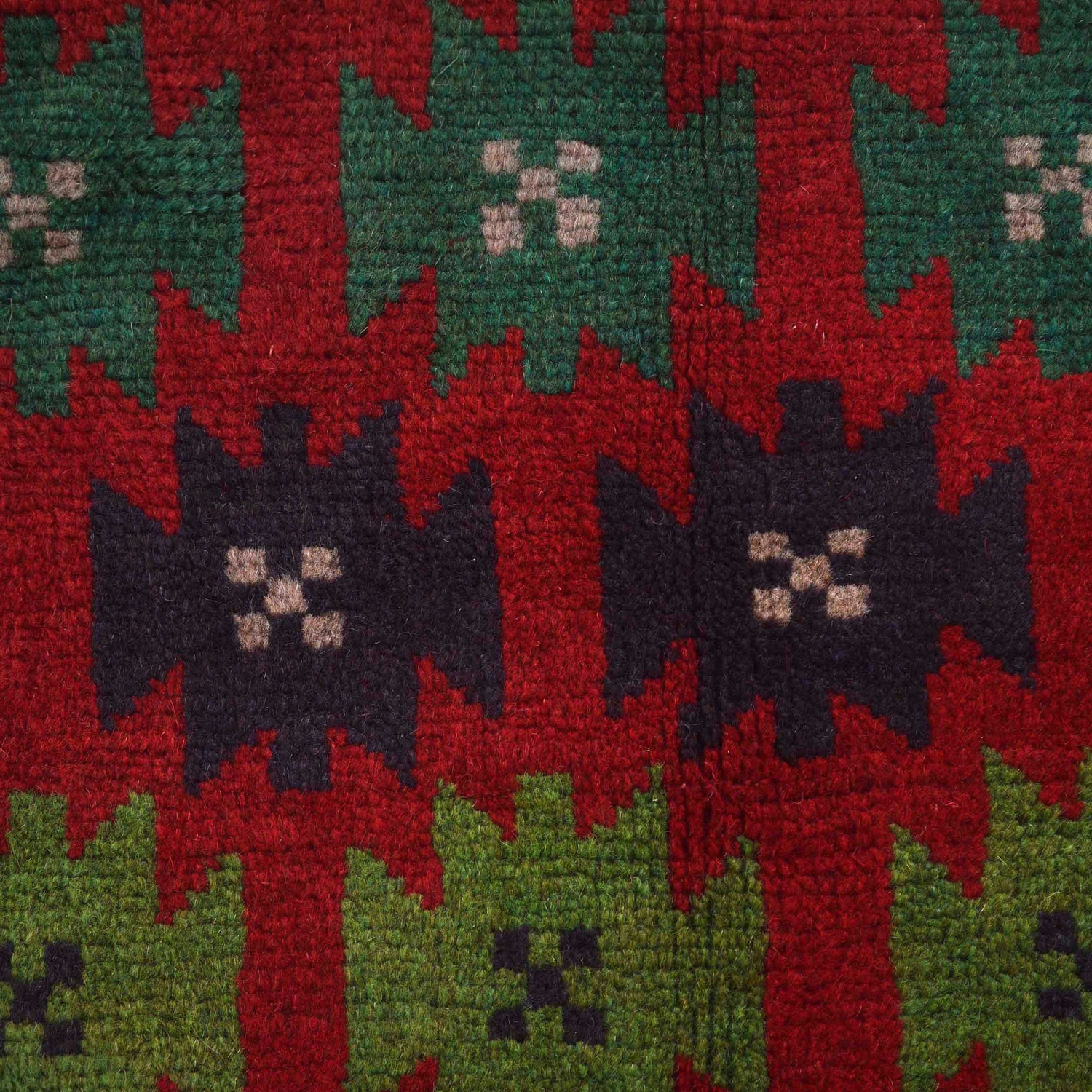 Baluchi Rug Handmade Red Floral 4x6 ft