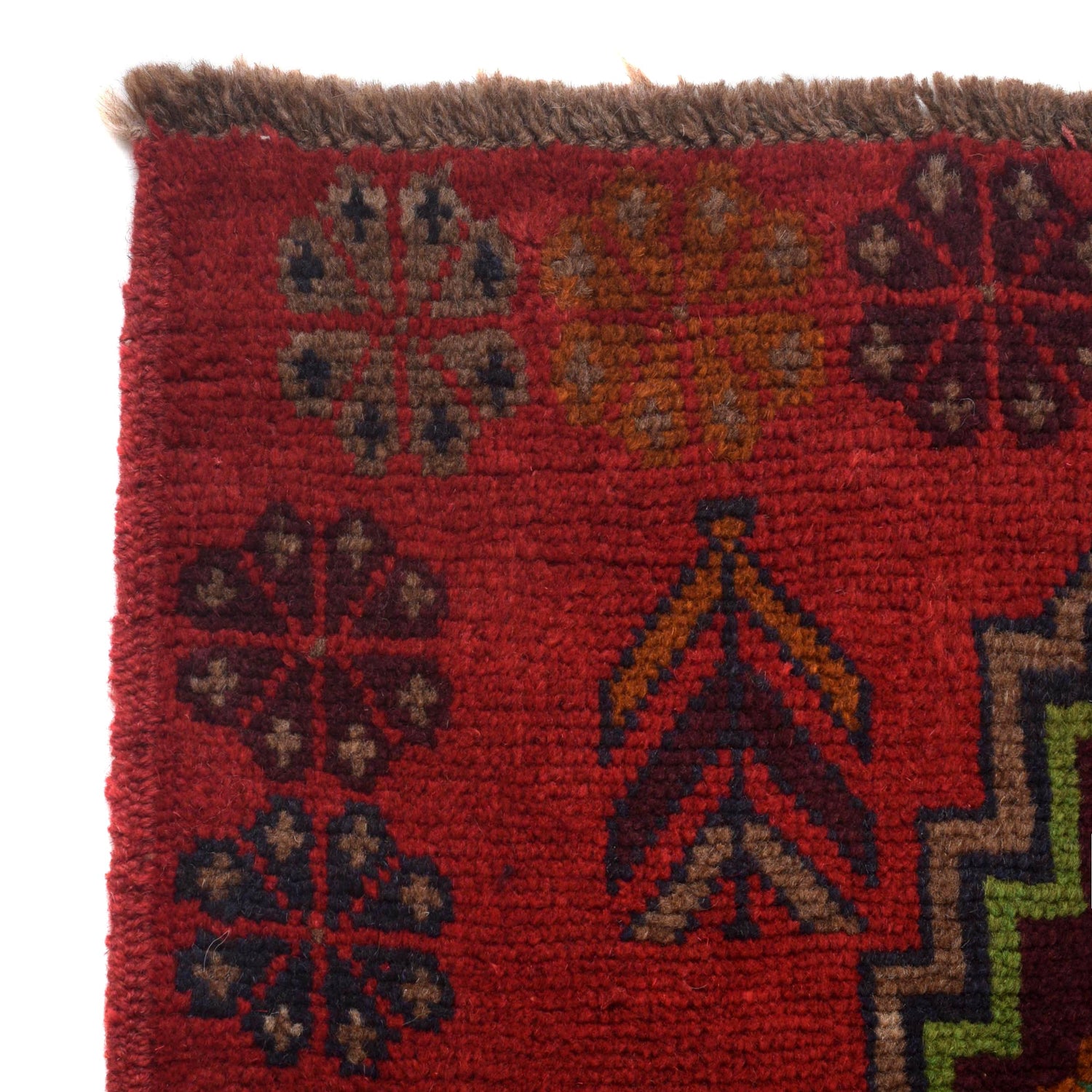 Baluchi Rug Handmade Red Geometric 4x6 ft
