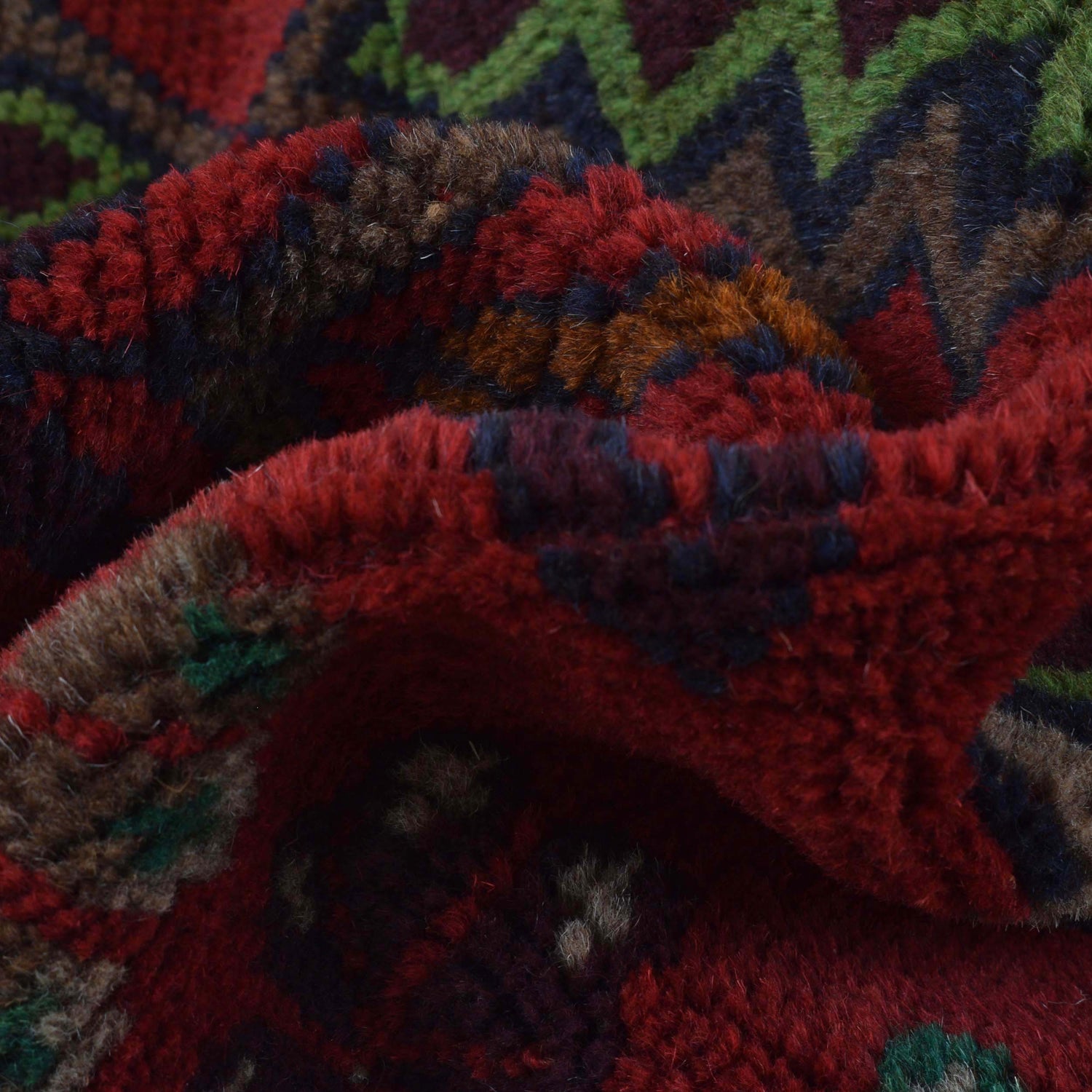 Baluchi Rug Handmade Red Geometric 4x6 ft