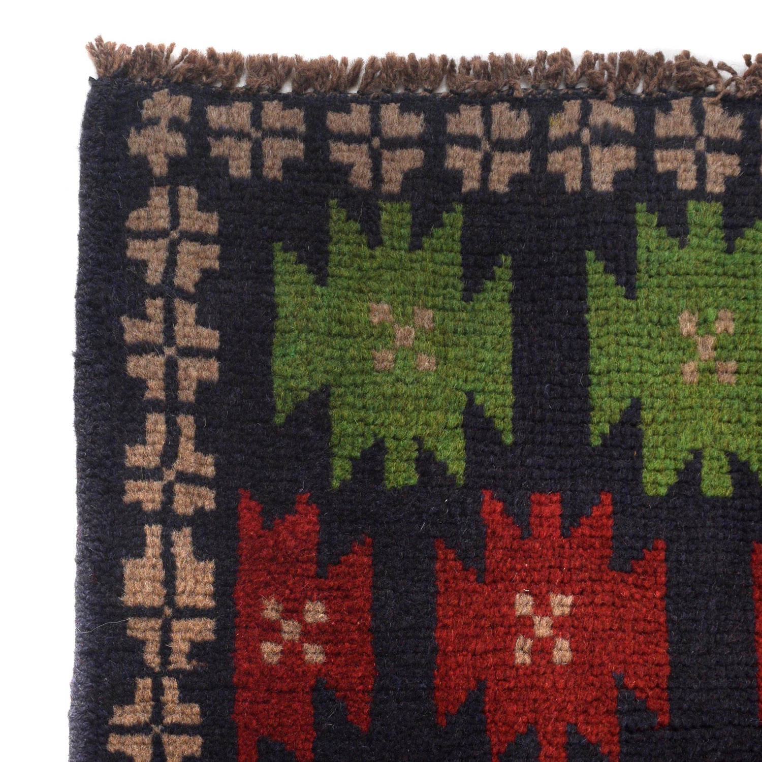 Baluchi Rug Handmade Dark Blue Geometric 4x6 ft