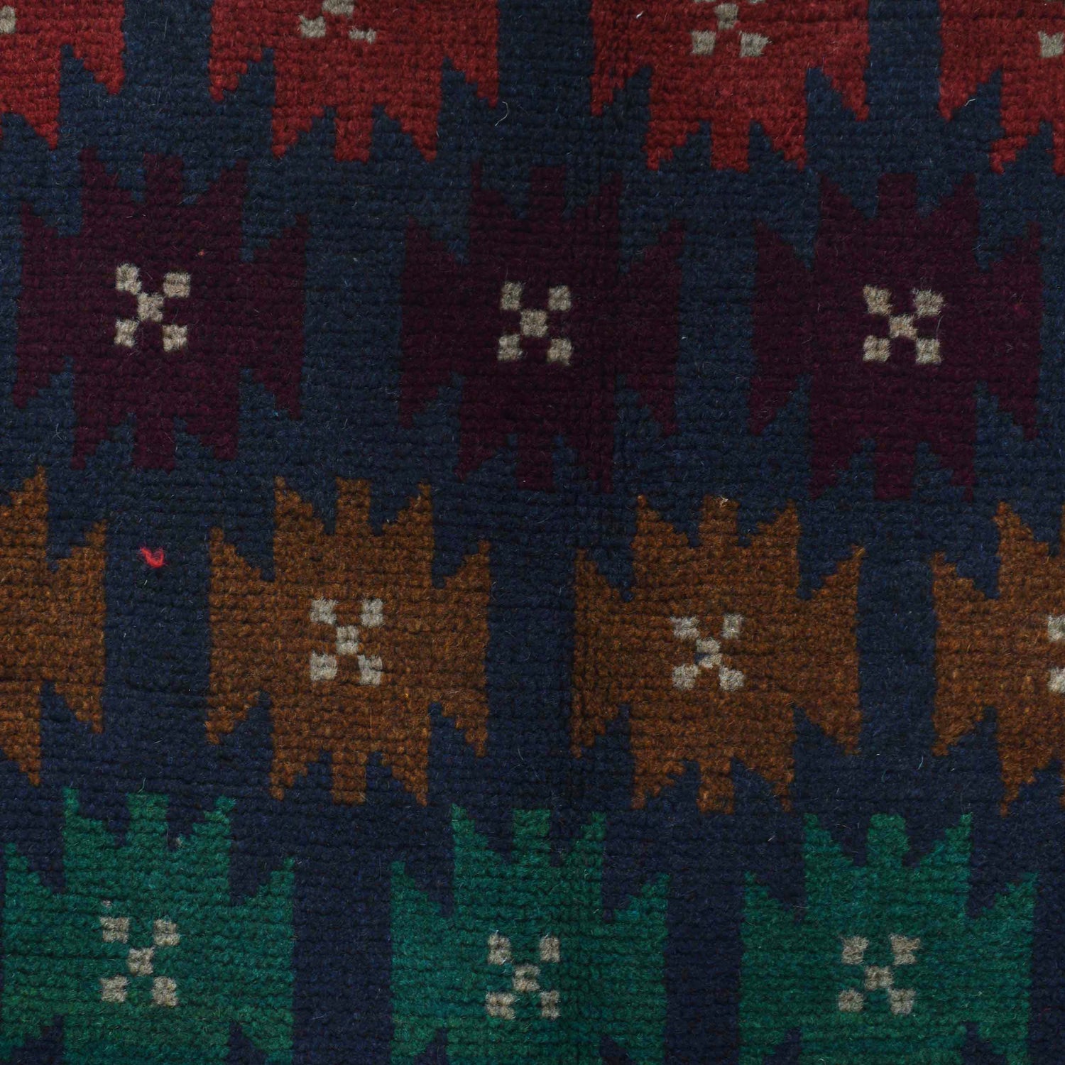Baluchi Rug Handmade Dark Blue Geometric 4x6 ft