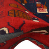 War Area Rug Handmade Red Riffle + Map 2x4 ft