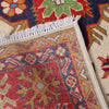 Kazak Rug Handmade Ivory Medallion 4x6 ft