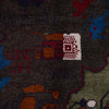 War Area Rug Handmade Green Riffle + Map 2x4 ft