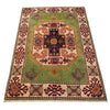 Kazak Rug Handmade Green Medallion 3x5 ft