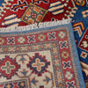 Kazak Rug Handmade Blue Medallion 4x6 ft