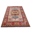 Kazak Rug Handmade Beige Medallion 4x7 ft