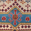 Kazak Rug Handmade Beige Medallion 4x7 ft