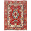 Heriz Area Rug Handmade Red Medallion 9x12 ft