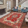 Heriz Area Rug Handmade Red Medallion 9x12 ft