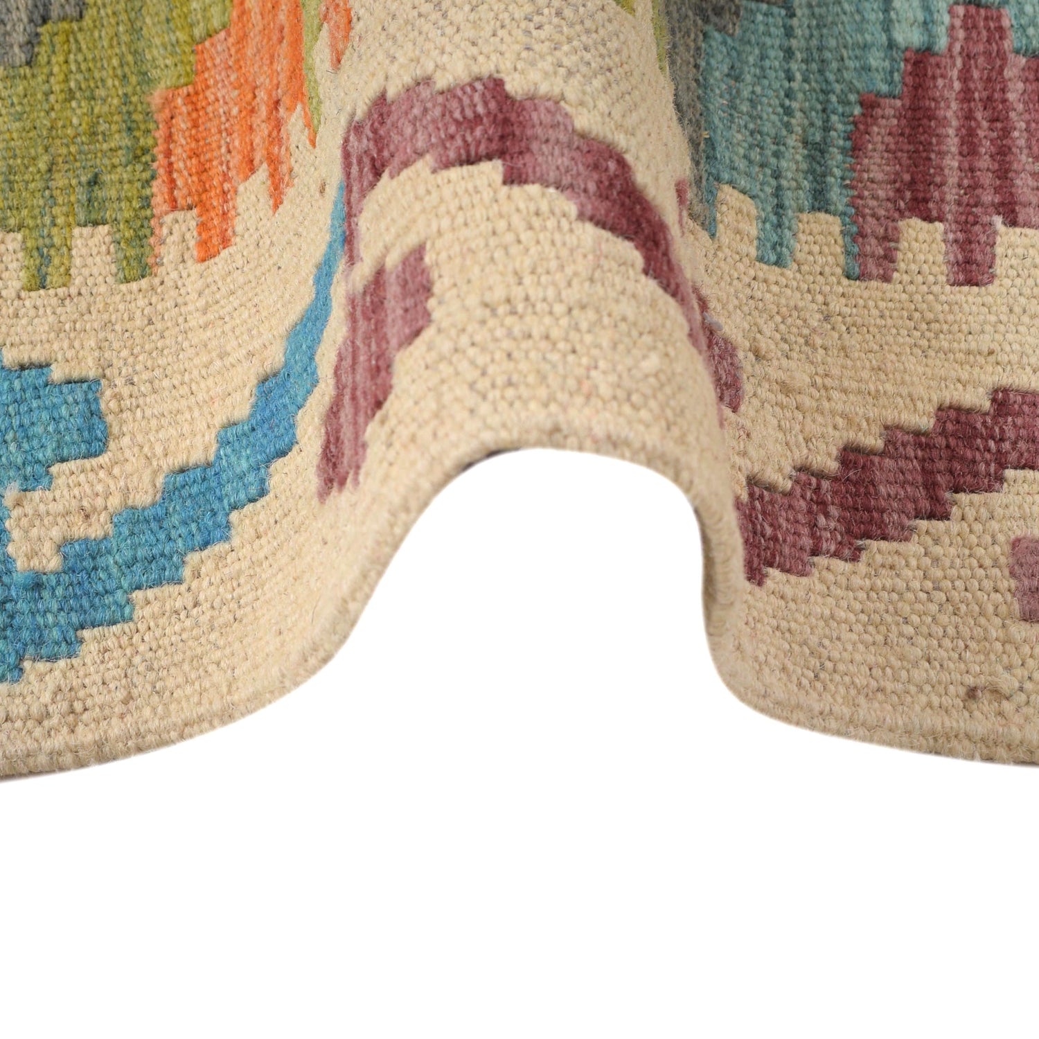 Handmade Multi Kilim Geometric 10' Runner