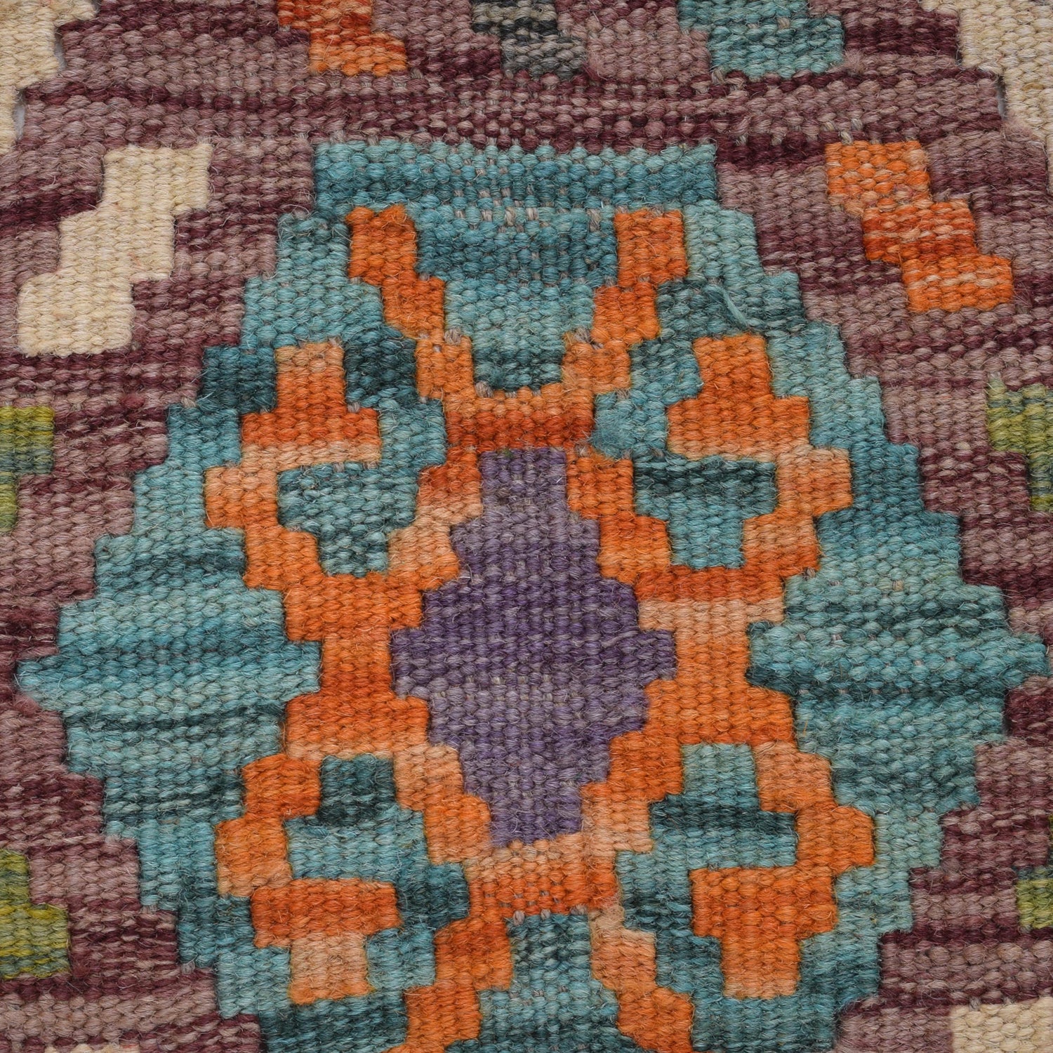 Handmade Multi Kilim Geometric 10' Runner