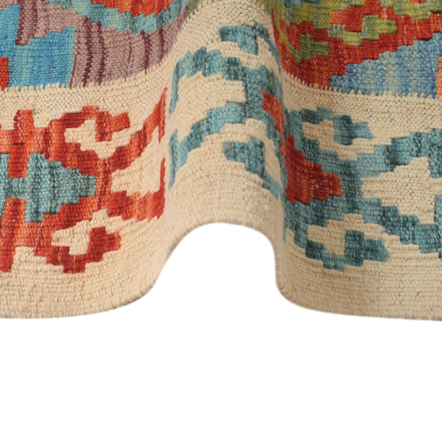 Handmade Multi Kilim Geometric 10' Runner