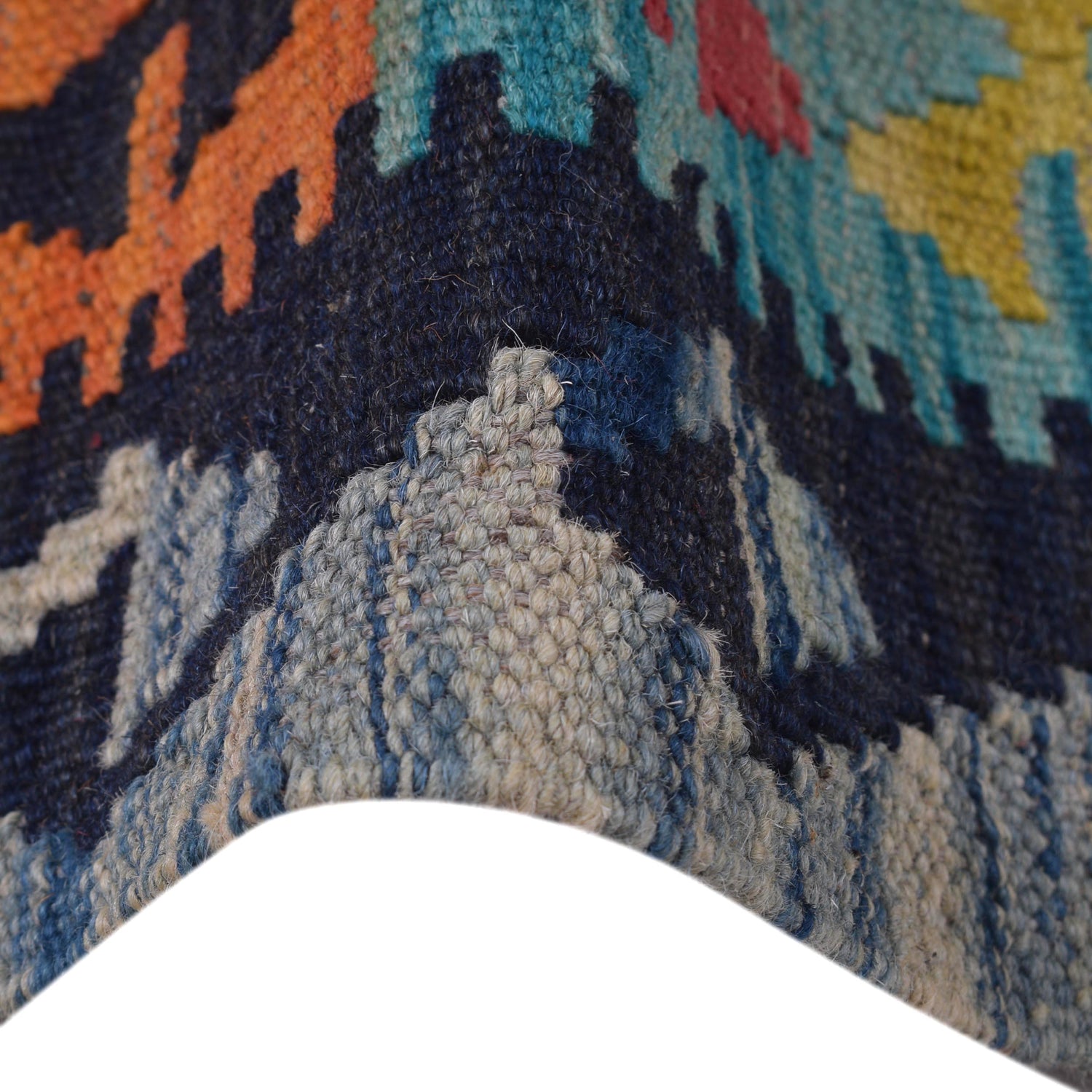 Handmade Multi Kilim Geometric 10' Runner
