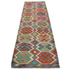 Handmade Multi Kilim Geometric 10' Runner