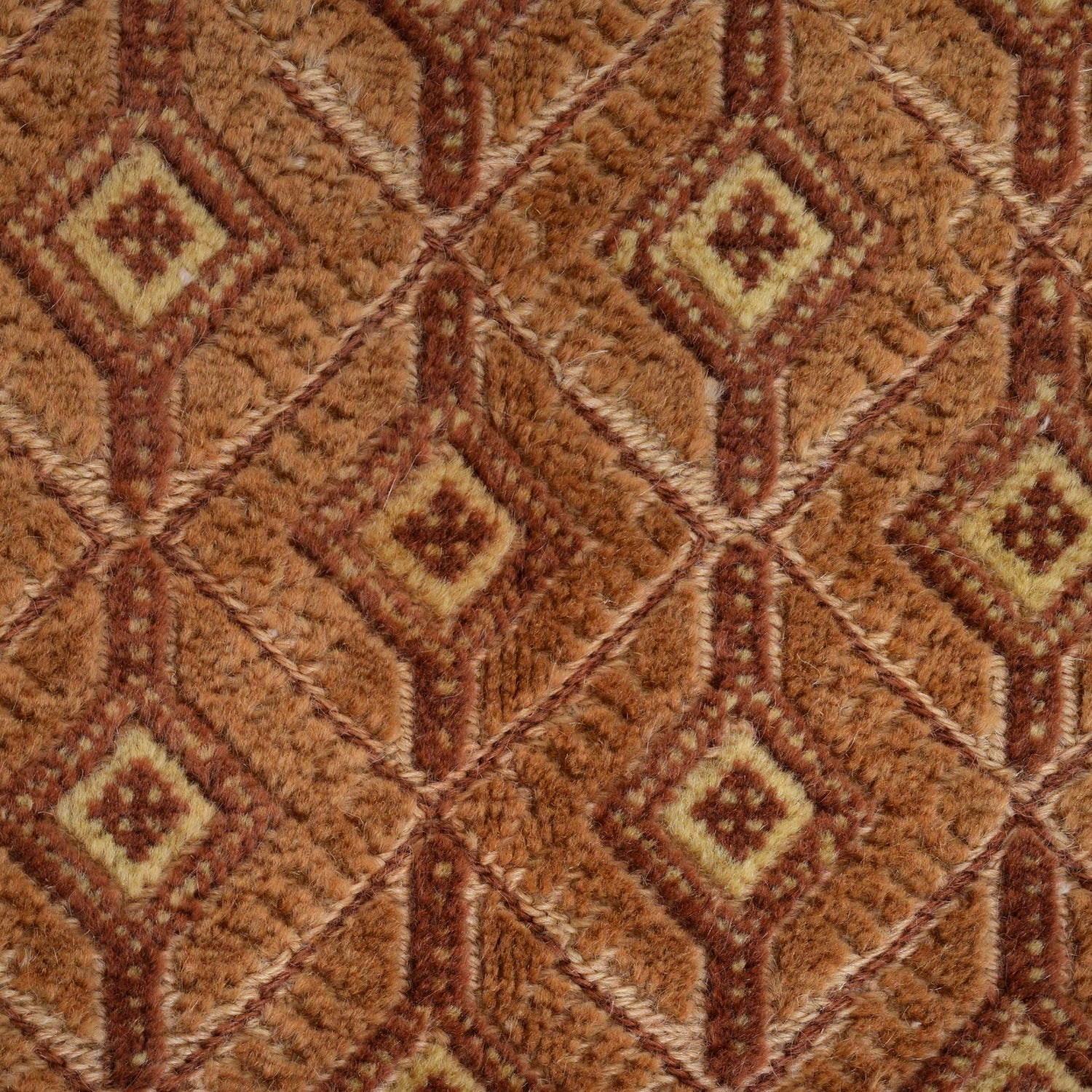 Nakhunak Kilim Area Rug Handmade Yellow Geometric 4x6 ft