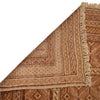 Nakhunak Kilim Area Rug Handmade Yellow Geometric 4x6 ft