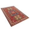 Kazak Rug Handmade Red Medallion 4x6 ft