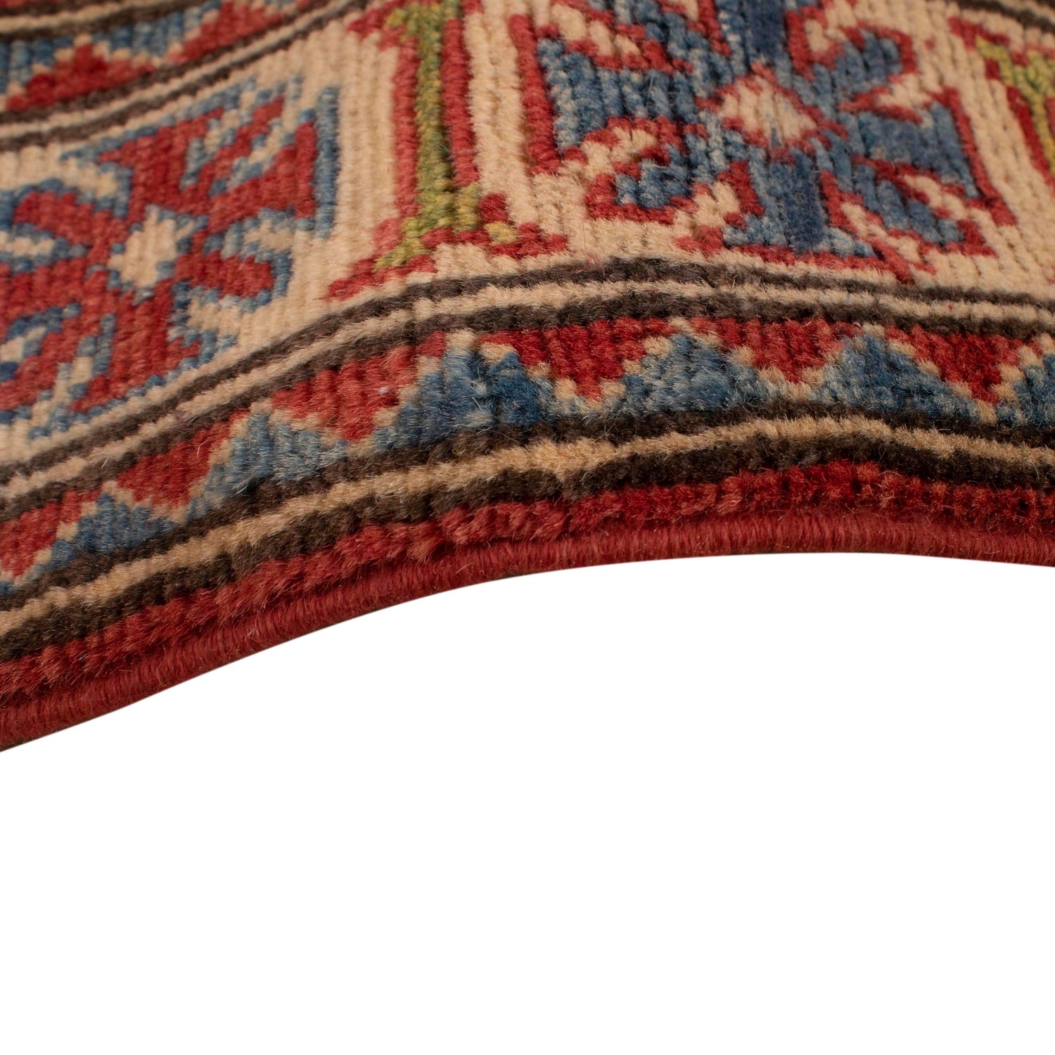 Kazak Rug Handmade Red Medallion 4x6 ft