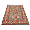 Kazak Rug Handmade Blue Medallion 4x6 ft