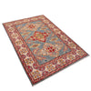 Kazak Rug Handmade Blue Medallion 4x6 ft